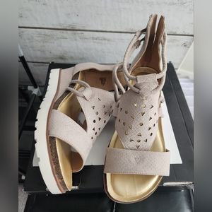 Torrid taupe wedge sandal